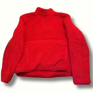 Size medium women wondershop Vibrant Red Fleece Pullover